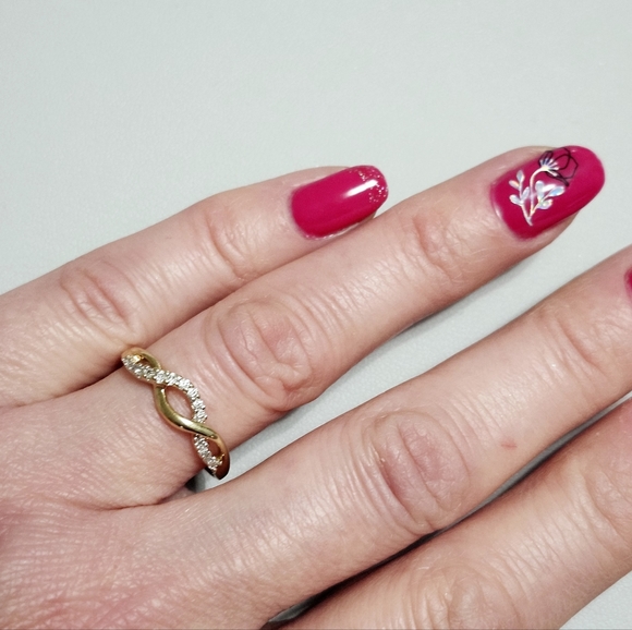 0.20 CTW Genuine Diamond Wave 10KY GOLD Ring 7.5 - Picture 10 of 10